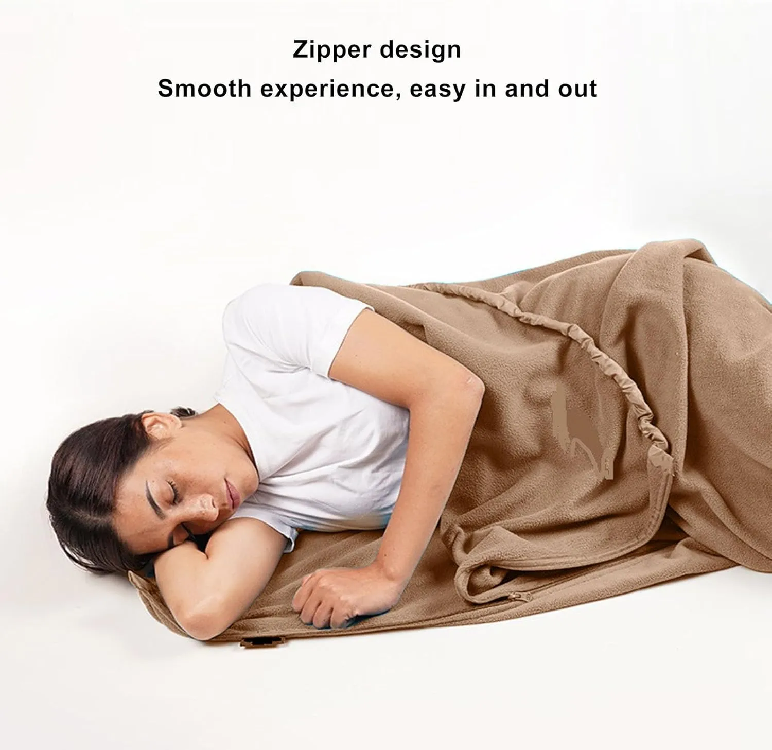 Comfortable Sleeping Bag Blanket, Ultra Thick Travel Blanket, Soft Outdoor Liner for Hiking, Camping, Backpacking, and Travel – Machine Washable and Lightweight
