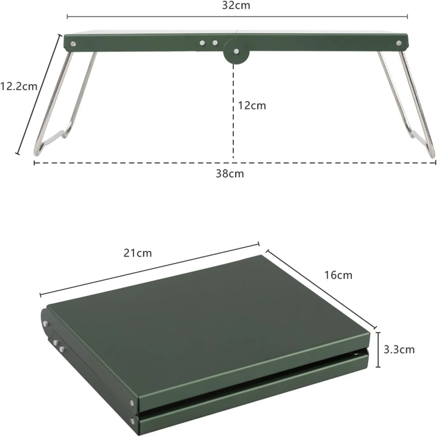 Compact Folding Camping Table, Ultralight Aluminum Beach Table with Anti-Slip Design and Arc-Shaped Bracket, Portable Collapsible Table for Outdoor Picnic, Traveling (Silver)