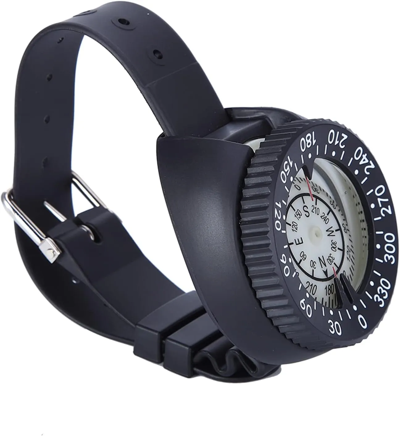 Compact Wrist Compass Watchband, Sensitive and WearResistant, Ideal for Camping and Hiking Enthusiasts, Quality Glass Lens, Waterproof Up to 50m