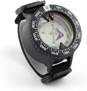 Compass Compass Hiking Survival Scuba Diving Compass/Diving Compass/Compass Marine Navigation/Blue Compass Glow(Black)