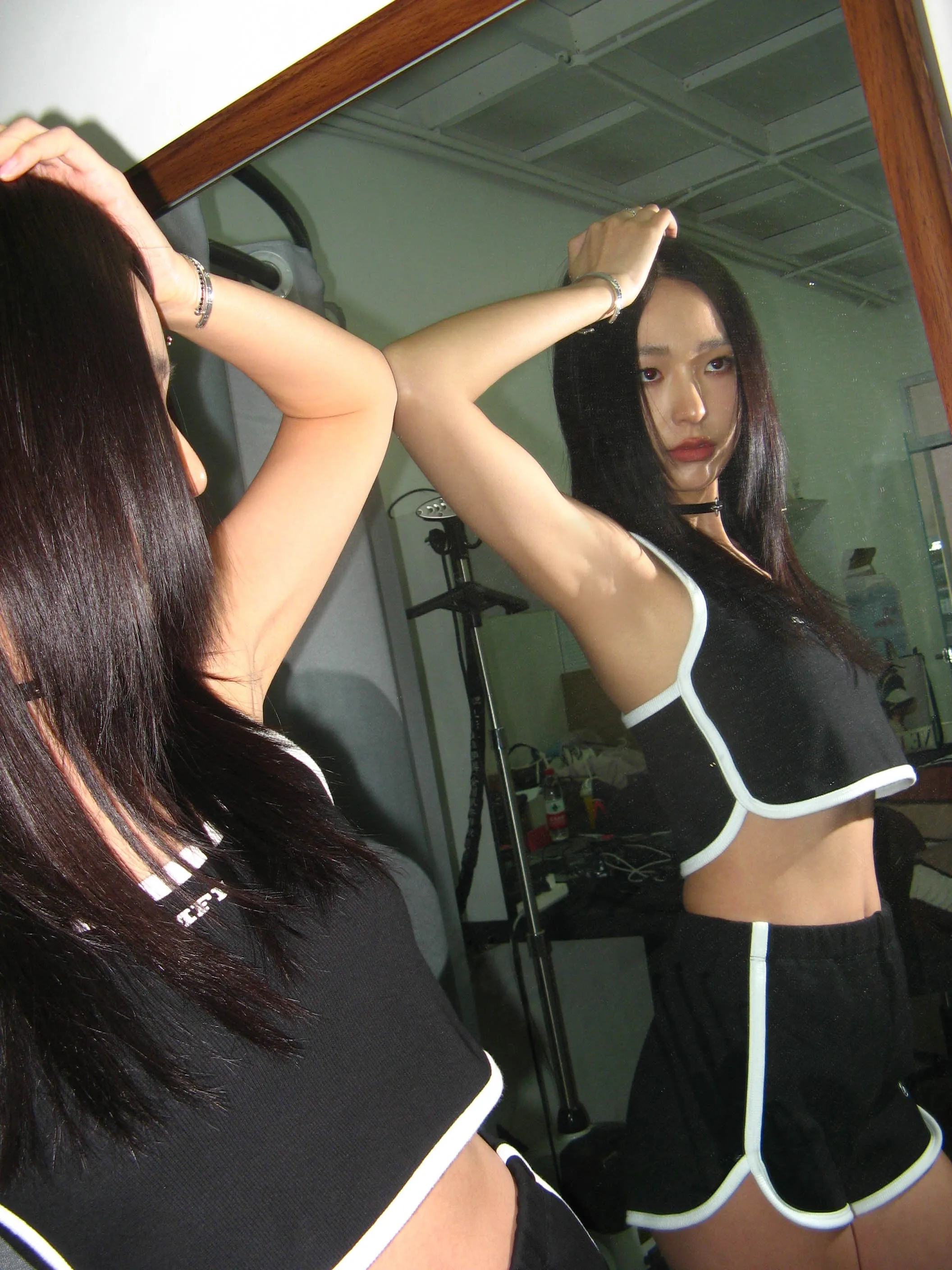 Compass Dark Night's Flower Black Jogging Set