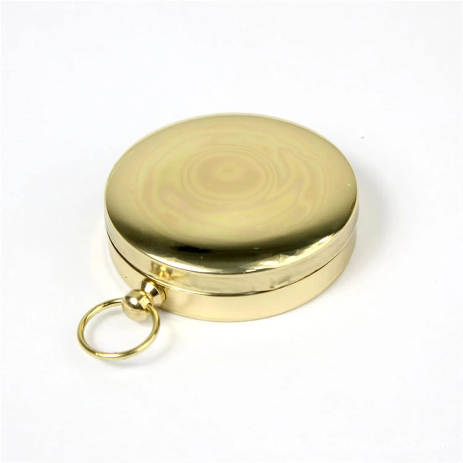 Compass Hiking, Pure Copper Compass Pocket Watch Retro Flip Compass Outdoor Mountaineering Multifunctional Luminous Compass with Cover Compass (Gold)