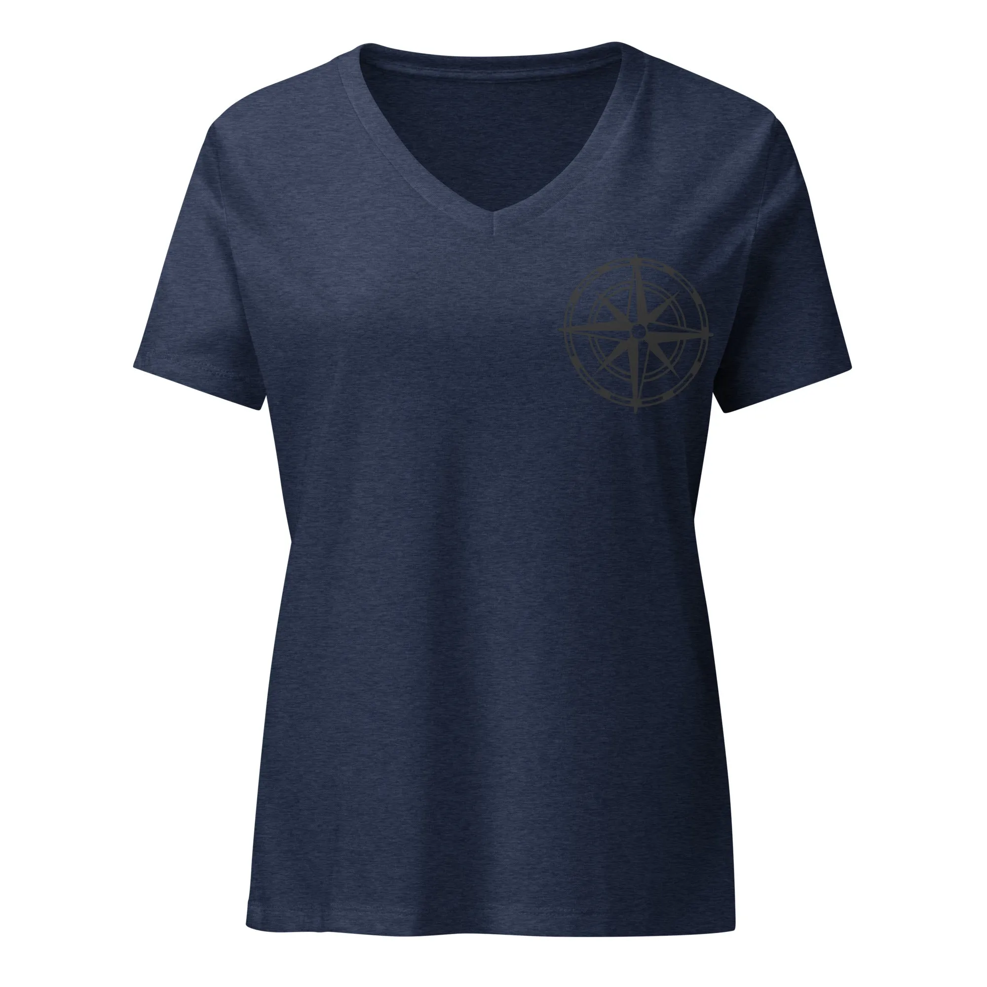 Compass Women’s V-Neck Shirt (Dark) Alternate