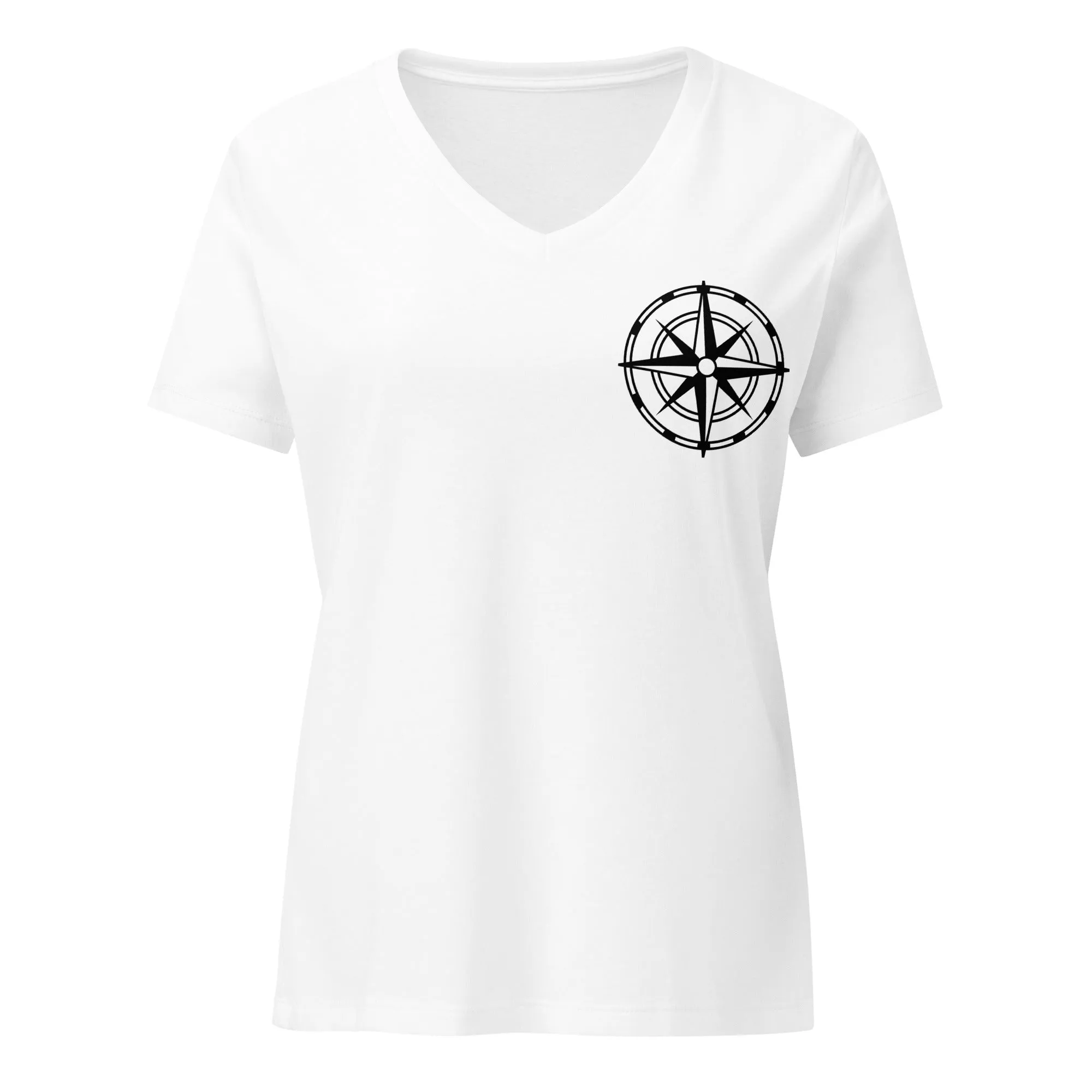 Compass Women’s V-Neck Shirt (Dark) Alternate