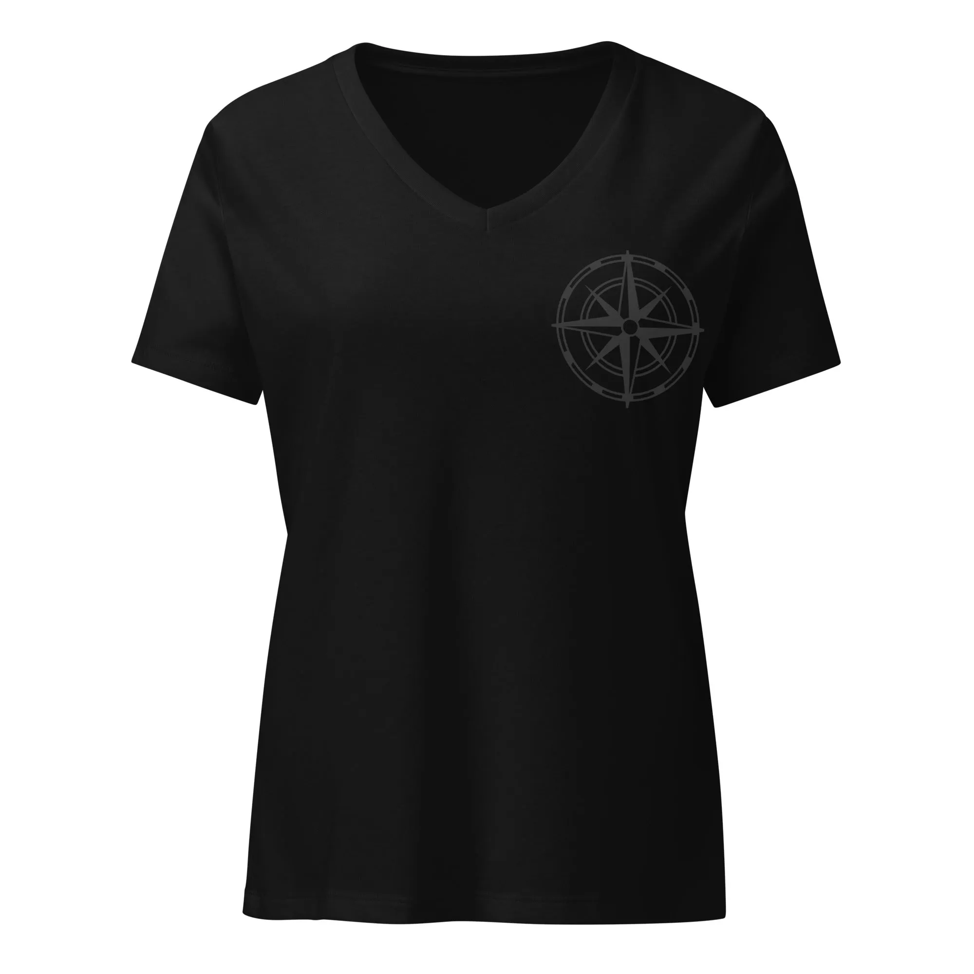 Compass Women’s V-Neck Shirt (Dark) Alternate
