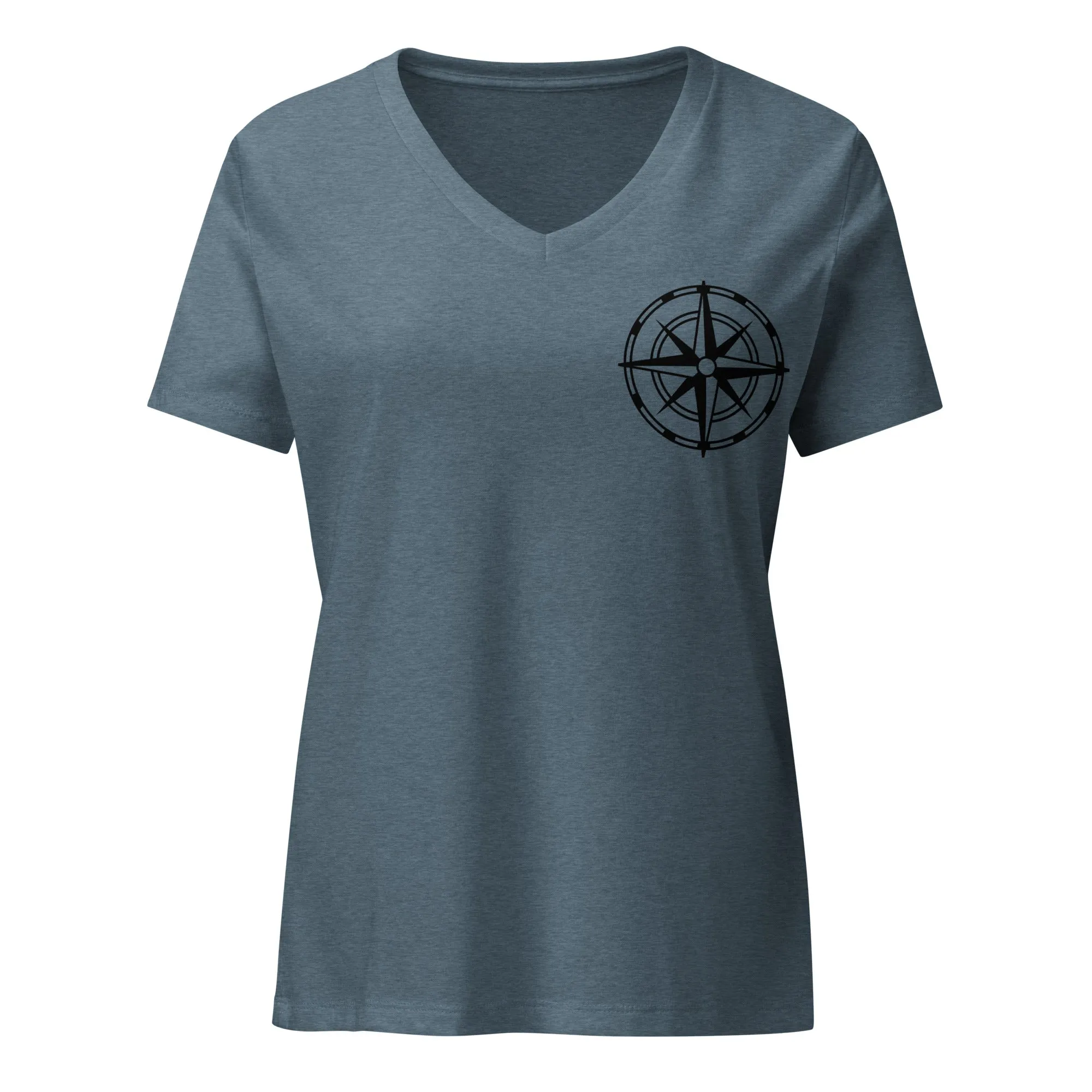 Compass Women’s V-Neck Shirt (Dark) Alternate