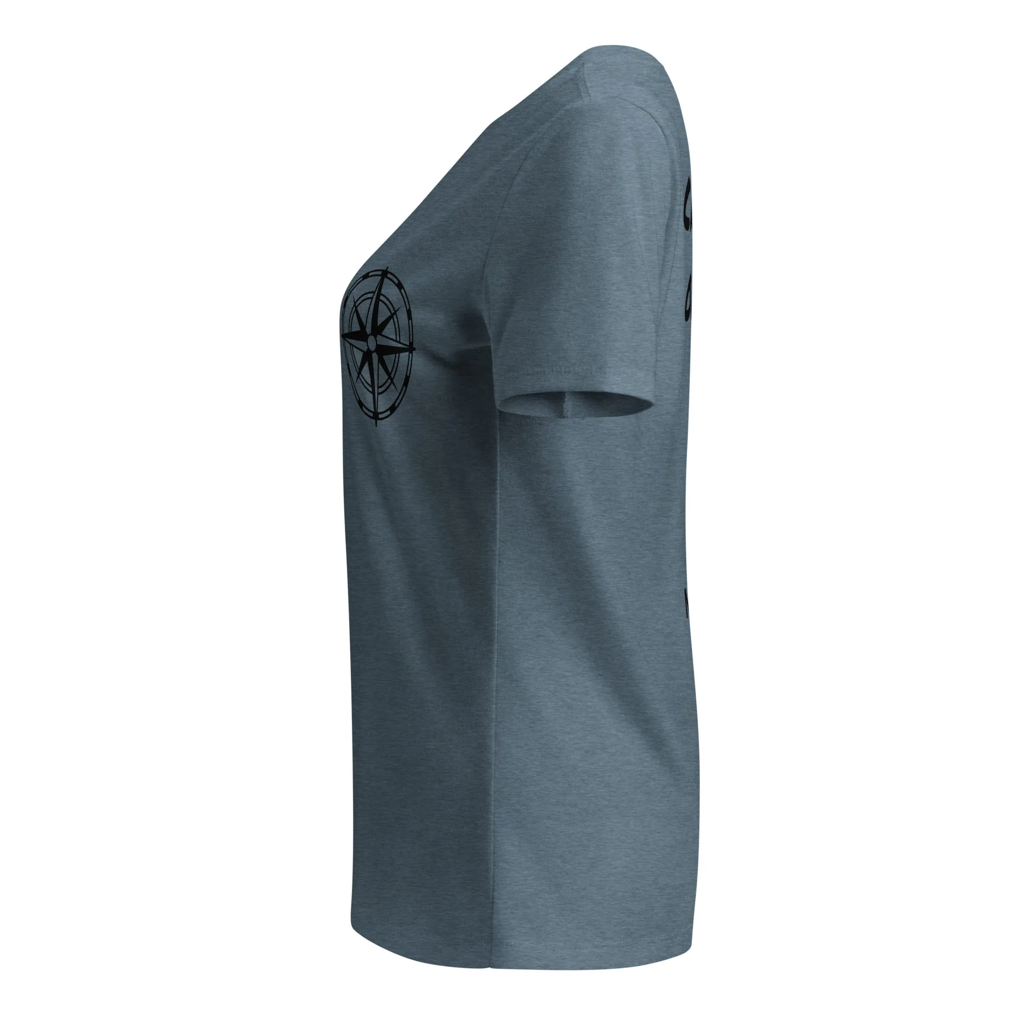 Compass Women’s V-Neck Shirt (Dark) Alternate
