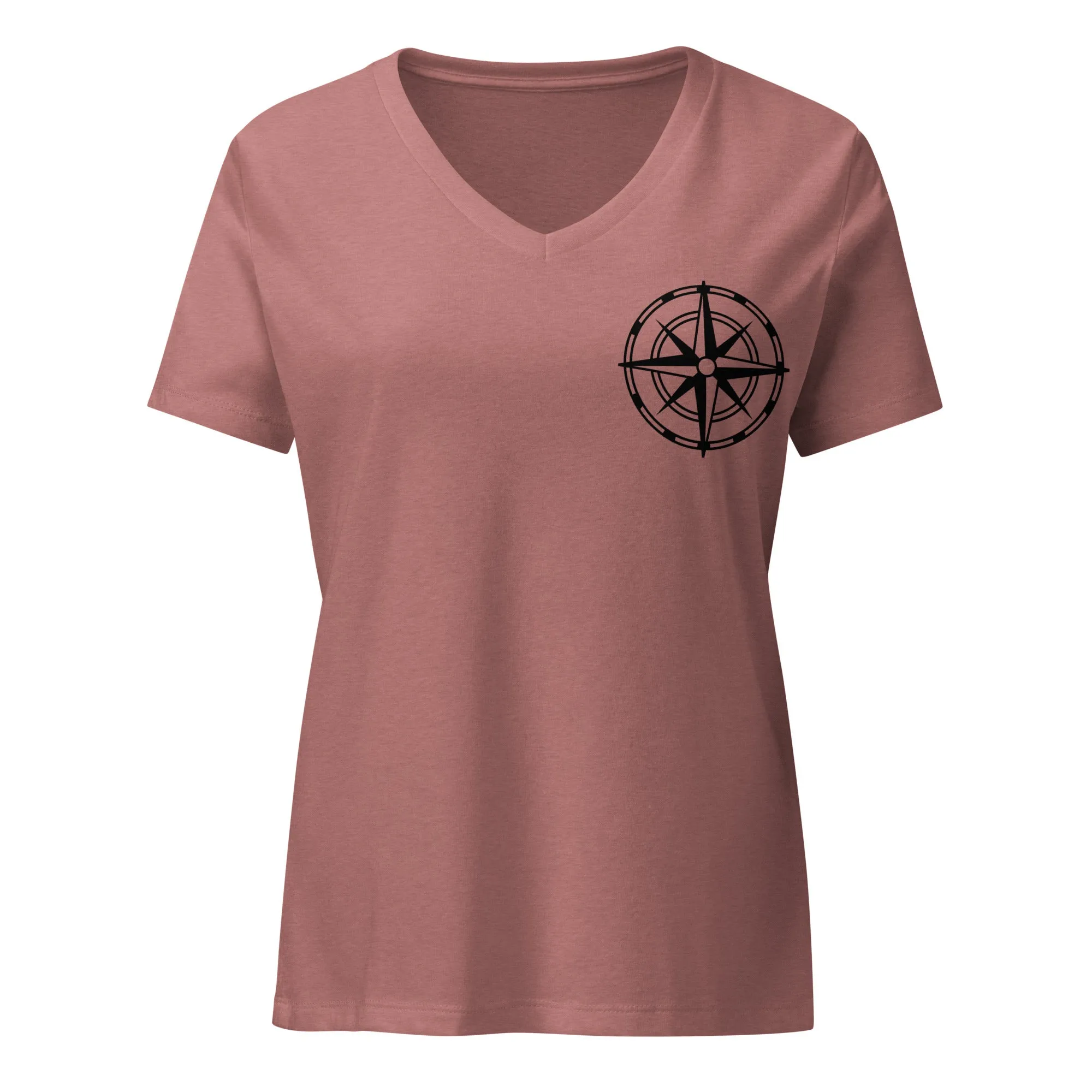 Compass Women’s V-Neck Shirt (Dark) Alternate