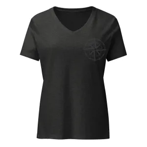 Compass Women’s V-Neck Shirt (Dark) Alternate