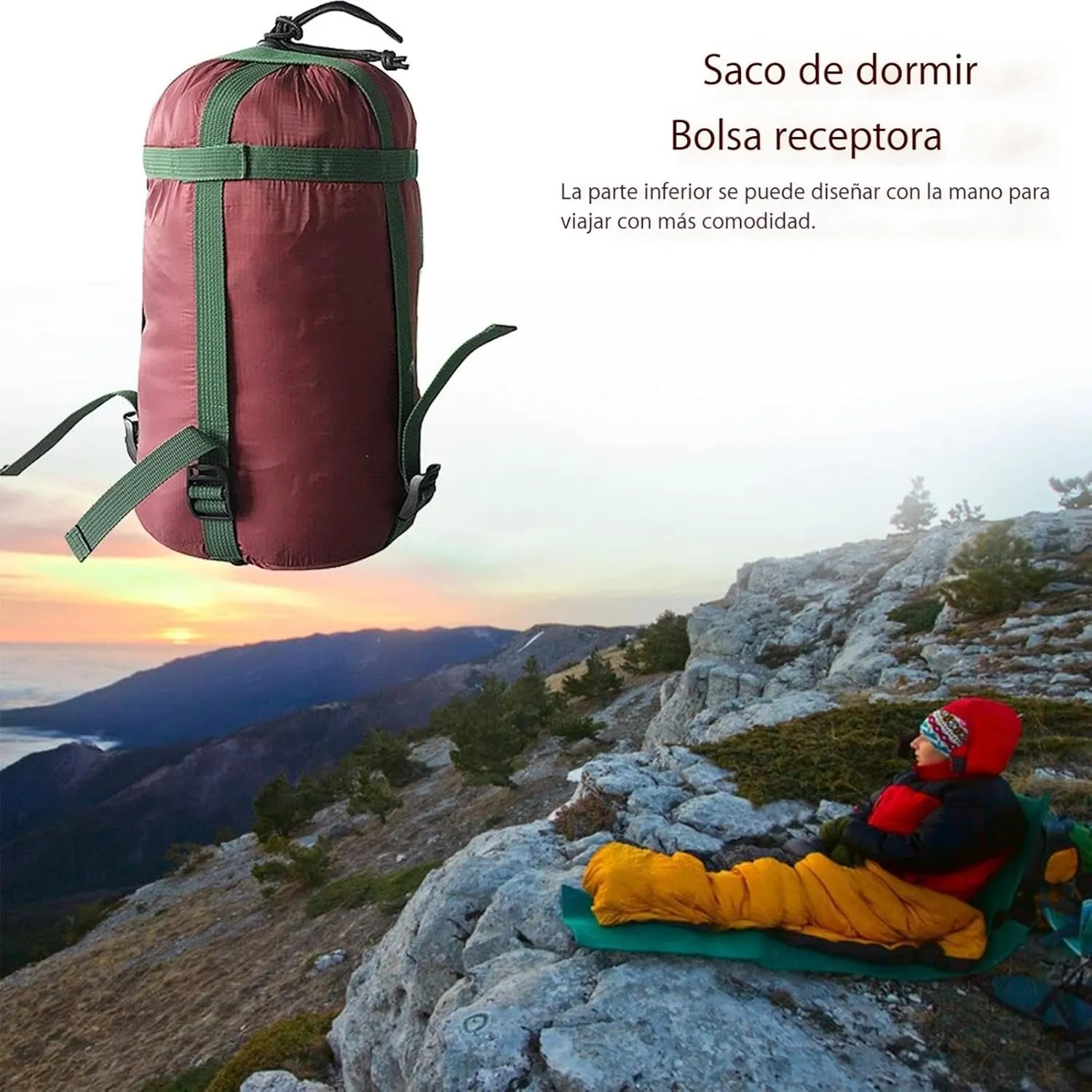 Compression Sack - Lightweight Backpacking Organizer, Oxford Fabric Sleeping Bag | Ergonomic Backpacking Sacks, Nylon Storage Bag for Travel, Camping, Backpacking Outdoor li