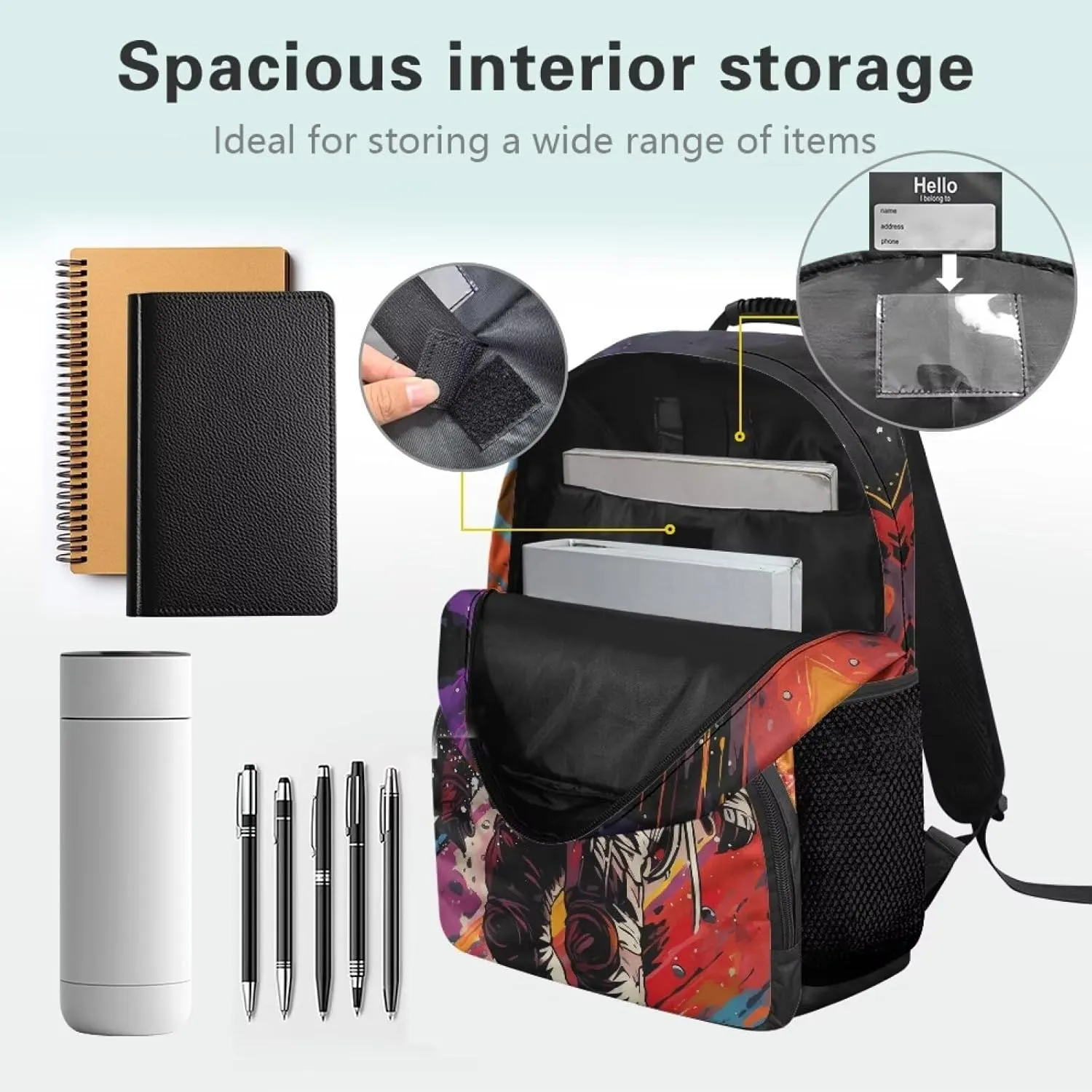 Computer Messenger Bag 17 inch Laptop Women School Bag Astronaut Print with Handle Band Side Pockets Lightweight Backpack Large Capacity Bookbag Daypack for Travel