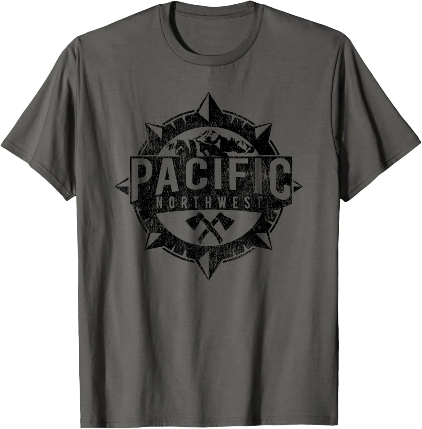 Cool Distressed Pacific Northwest T-Shirt - PNW Compass Tee T-Shirt