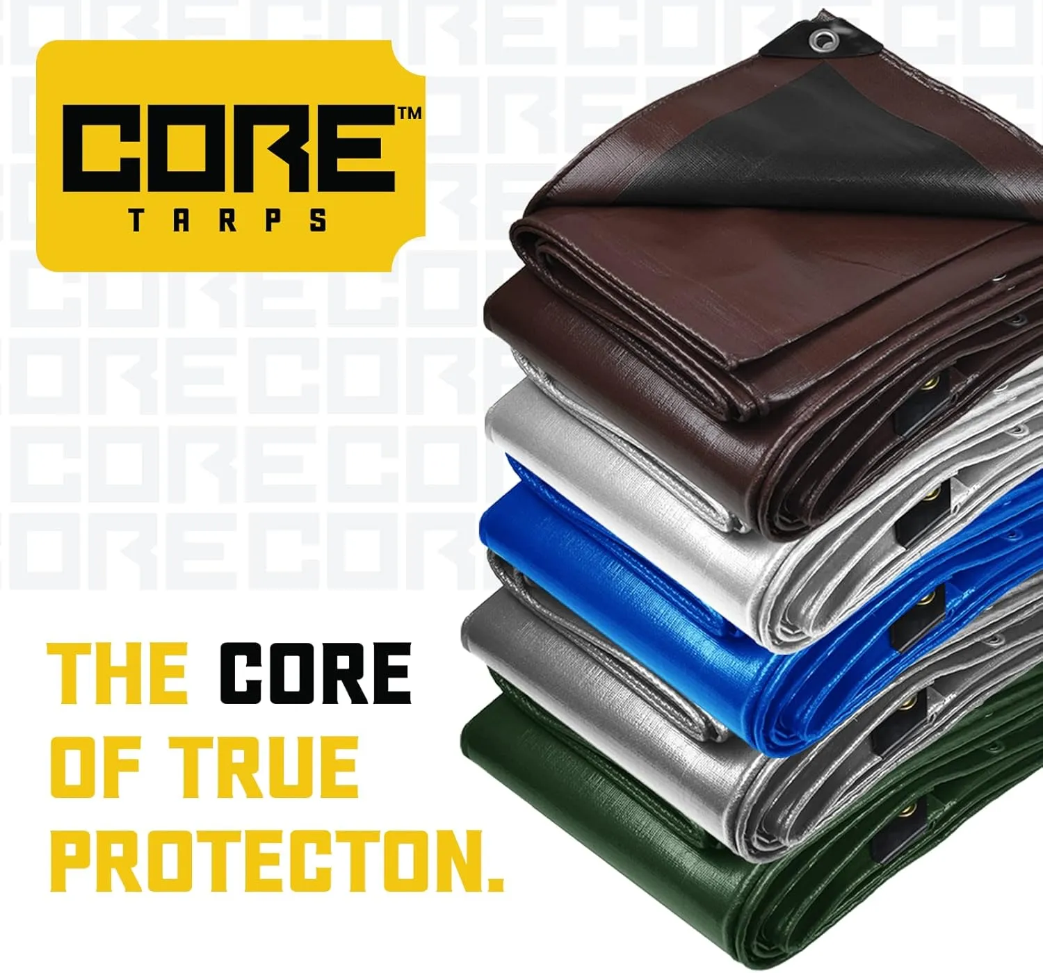 Core Tarps Extreme Heavy Duty 20 Mil Tarp Cover, Waterproof, UV Resistant, Rip and Tear Proof, Poly Tarpaulin with Reinforced Edges for Roof, Camping, Patio, Pool, Boat (White 18′ X 24′)