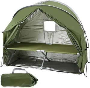 Cot Tent,Foldable Camping Cot with Tent,Portable Single Sleeping Camping Bed with Carry Bag,Versatile for Solo Campers and Outdoor Relaxation