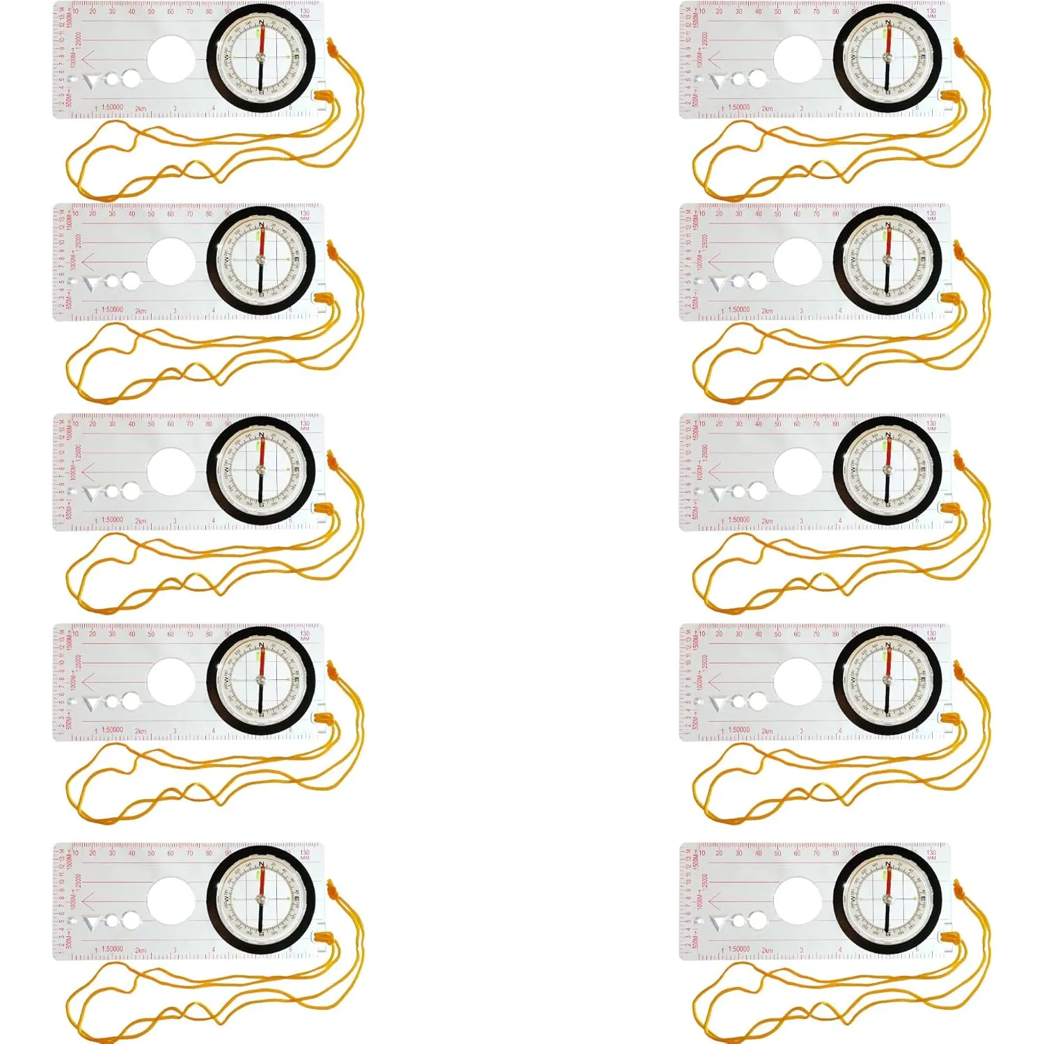 CP-ORT45 Compass Orienteering or Mapping Compass. Pack of 10 Compasses. This Orienteering Compass is Ideal for Outdoor Enthusiasts, Hikers, and Professionals who Require Precision