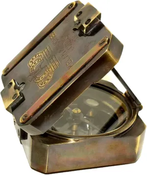 Crafts International Brunton Compass Vintage Bronze Marine Functional Navigation Gift Décor