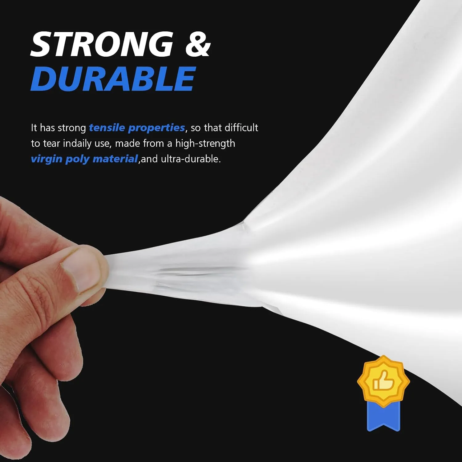Crawl Space Vapor Barrier - 12 mil (10' x 100'), Heavy Duty Plastic sheeting, Concrete Vapor Barrier Covering for Crawlspace Encapsulation kit, Thick Polyethylene Film, Black and White Panda Film