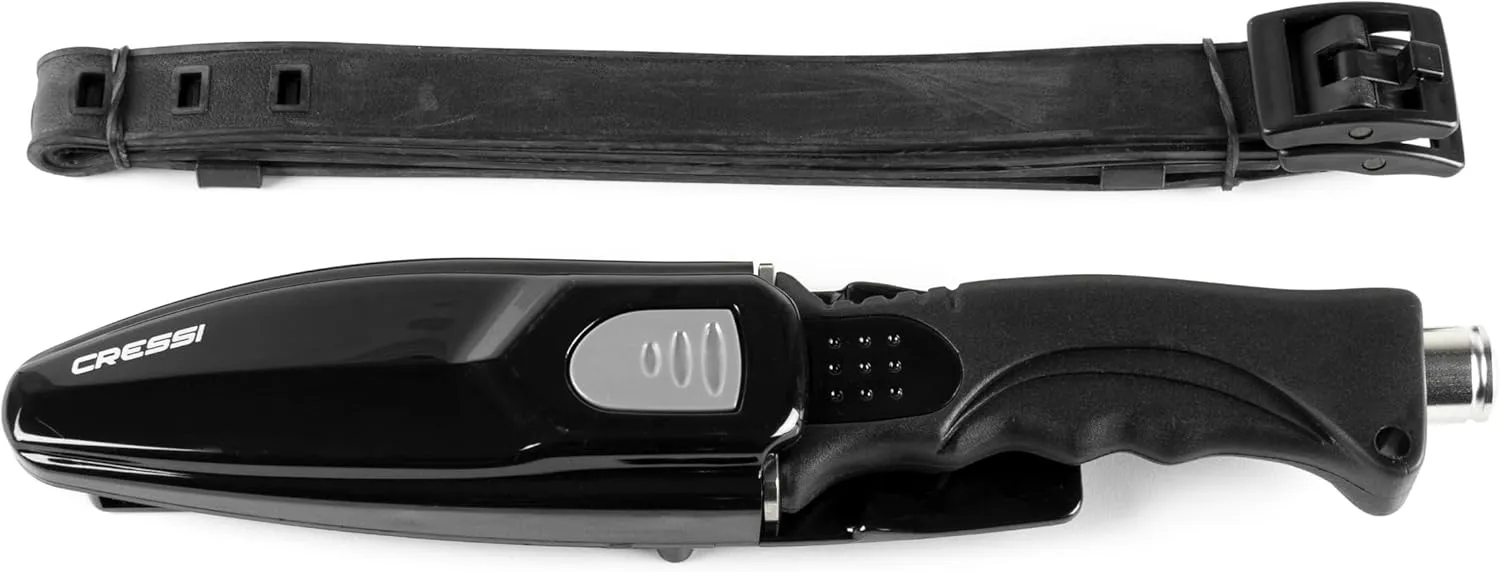 Cressi Skorpion, Tempered Stainless Steel Blade Knife ideal for Diving and Spearfishing - Pointed & Blunt Tip