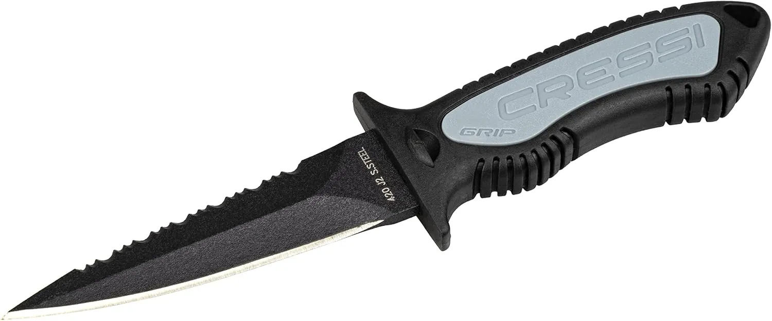 CRESSI Versatile Diving Knife for Scuba, Snorkeling, Spearfishing | The Grip