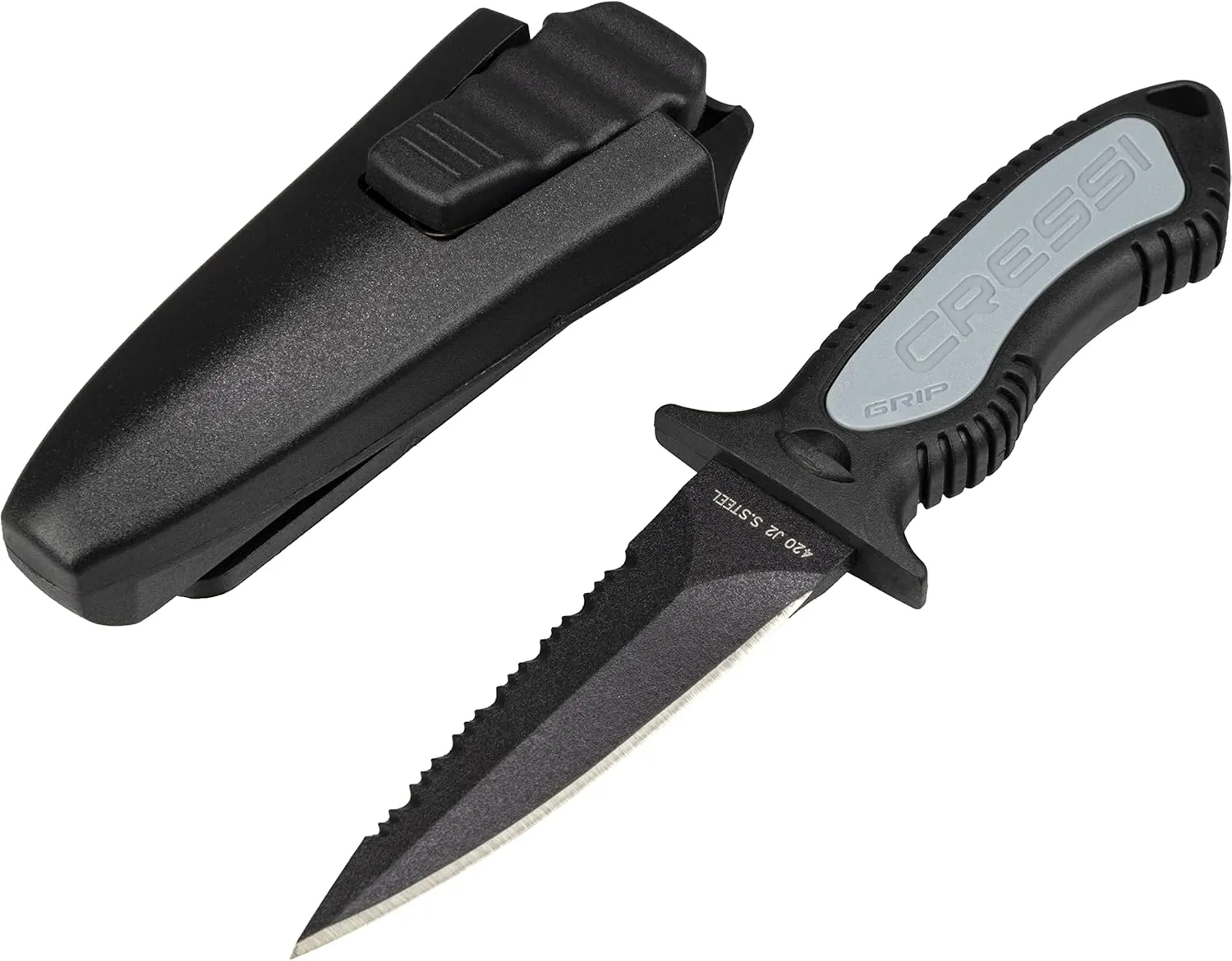 CRESSI Versatile Diving Knife for Scuba, Snorkeling, Spearfishing | The Grip