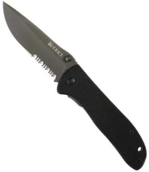CRKT Columbia River Part Serrated Drifter Linerlock Knife Gray Handles CR6460K