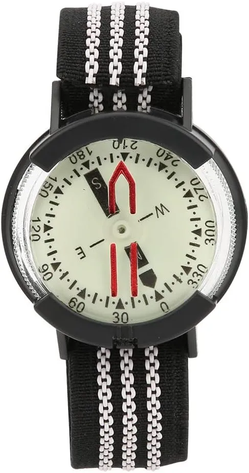 CSCDD Outdoor Camping Compass Watch Waterproof Compass Luminous Adjustable Dial Watch Diving Underwater Compass
