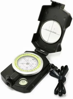 CSCDD Outdoor Zinc Alloy American Compass Luminous Metal Multifunctional Strip Slope Measurement Compass