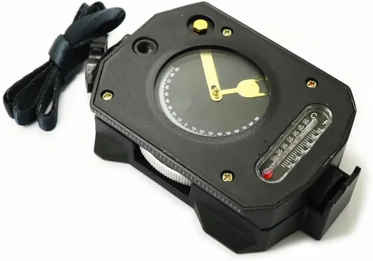 CSCDD Outdoor Zinc Alloy American Compass Luminous Metal Multifunctional Strip Slope Measurement Compass