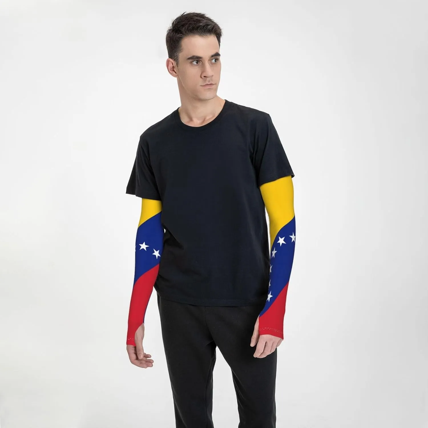 Cute Venezuela Flag Cooling Arm Sleeves Sun Protection Unisex for Sports, Camping, Cycling, Hiking, Travel