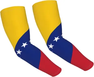 Cute Venezuela Flag Cooling Arm Sleeves Sun Protection Unisex for Sports, Camping, Cycling, Hiking, Travel