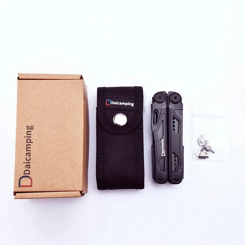 DAICAMPING DL1 Multi-Tool with Extra Cutter, Scissors, Saw, and Folding Knife for Camping and EDC