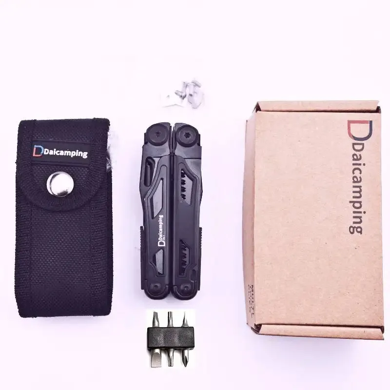 DAICAMPING DL1 Multi-Tool with Extra Cutter, Scissors, Saw, and Folding Knife for Camping and EDC