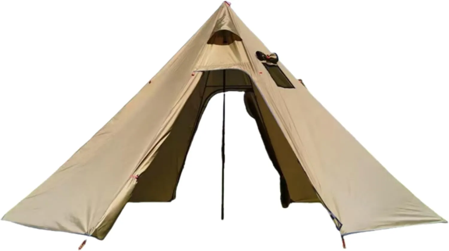 DANCHEL OUTDOOR Backpacking Hot Tent with Stove Jack for 2/4 Person Camping, 4 Season Lighweight Teepee Tent for Hunting Winter Solo Camping,10.5ft/13ft
