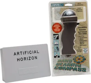 Davis Hand Bearing Illuminated Compass 215 and Artificial Horizon 144 Bundle (2 Items)