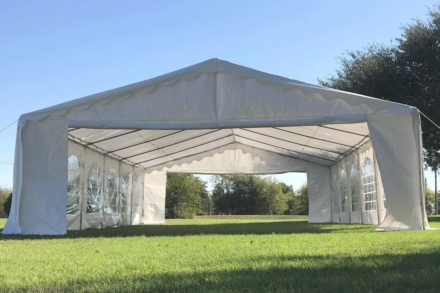 DELTA 40'x20' Budget PE Tents for Parties, Party Tent, Wedding Tent,Outdoor Event Canopy,Outdoor Canopy, carpas para Fiestas with Waterproof Top Cover, Removable Window Walls
