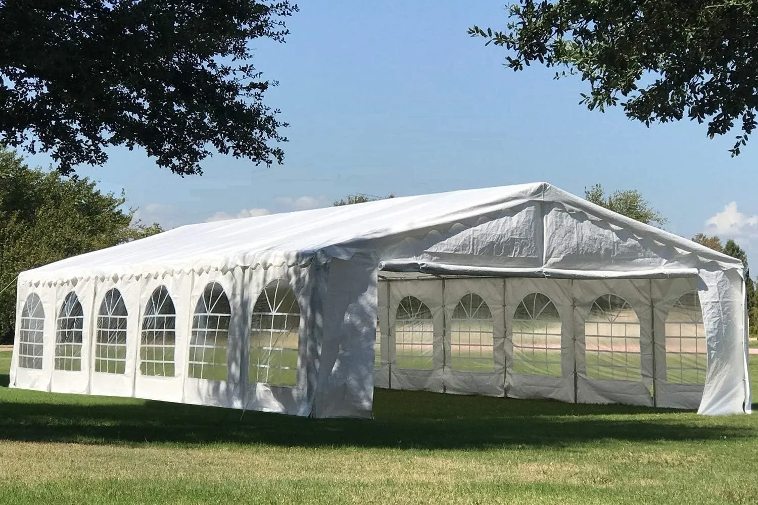 DELTA 40'x20' Budget PE Tents for Parties, Party Tent, Wedding Tent,Outdoor Event Canopy,Outdoor Canopy, carpas para Fiestas with Waterproof Top Cover, Removable Window Walls
