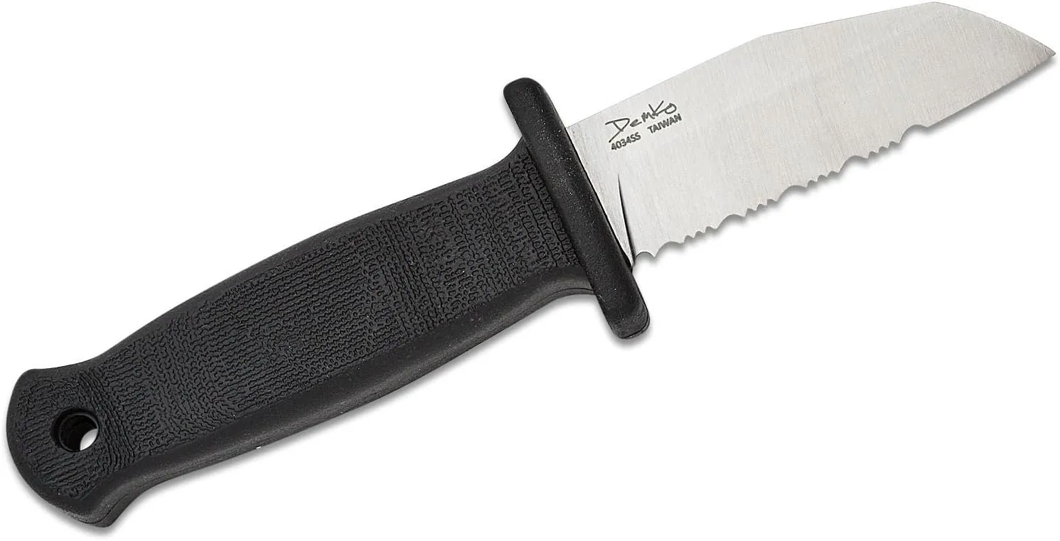 Demko Knives Armiger Fixed Blade with Sheath- Armiger 2 & Armiger 4 - Clip Point Spear Point Tanto Shark Foot Serrated Full Tang