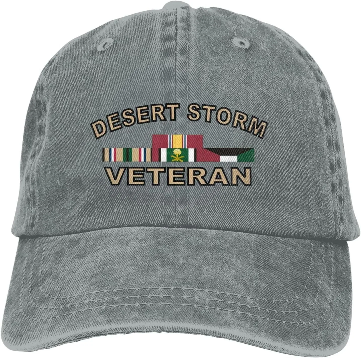 Desert Storm Veteran Hat Mens Womens Christmas Cycling Cap Unisex Casquette Cowboy Baseball Caps Gray