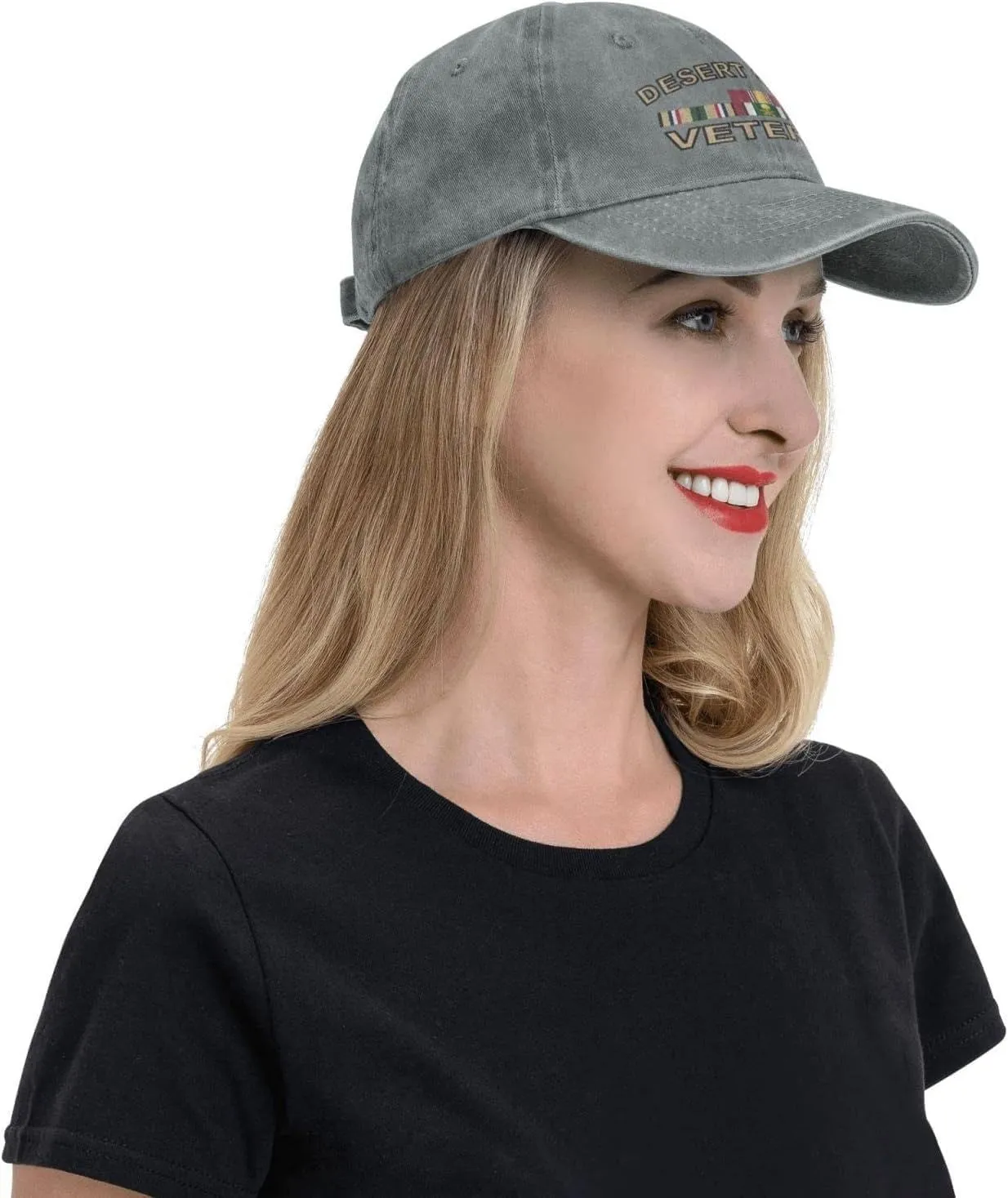 Desert Storm Veteran Hat Mens Womens Christmas Cycling Cap Unisex Casquette Cowboy Baseball Caps Gray