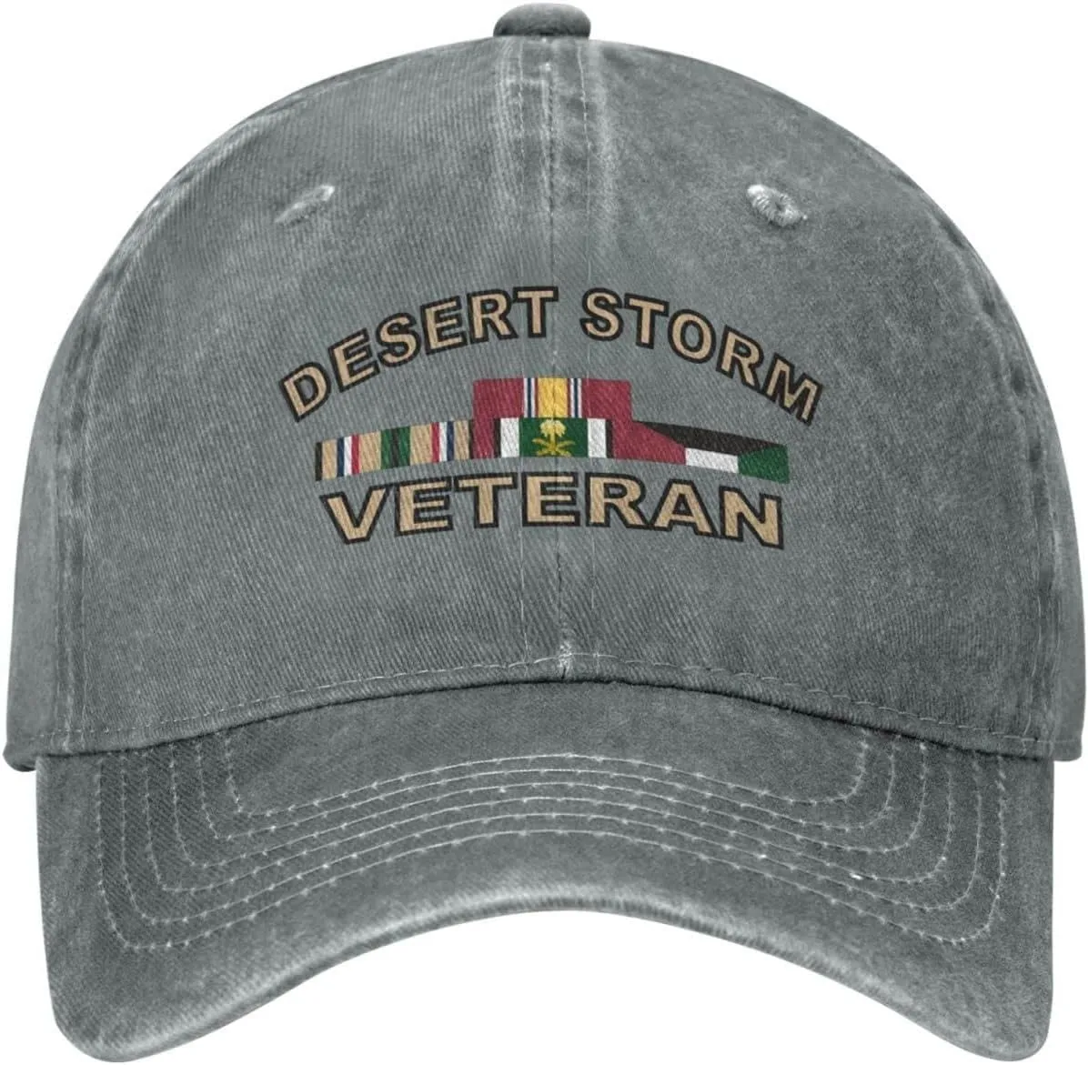 Desert Storm Veteran Hat Mens Womens Christmas Cycling Cap Unisex Casquette Cowboy Baseball Caps Gray