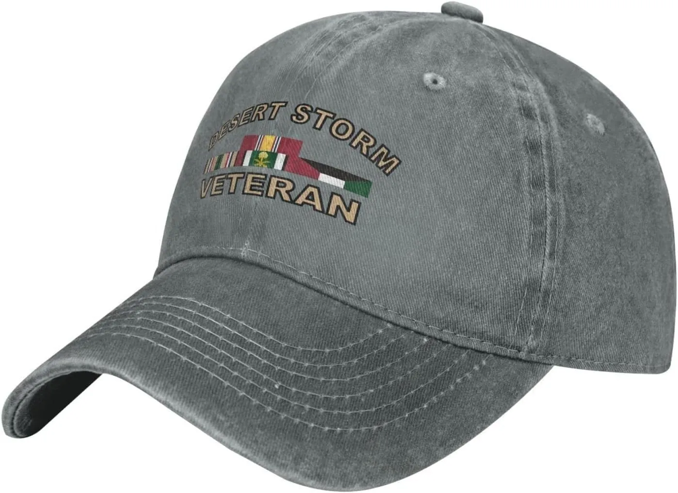 Desert Storm Veteran Hat Mens Womens Christmas Cycling Cap Unisex Casquette Cowboy Baseball Caps Gray