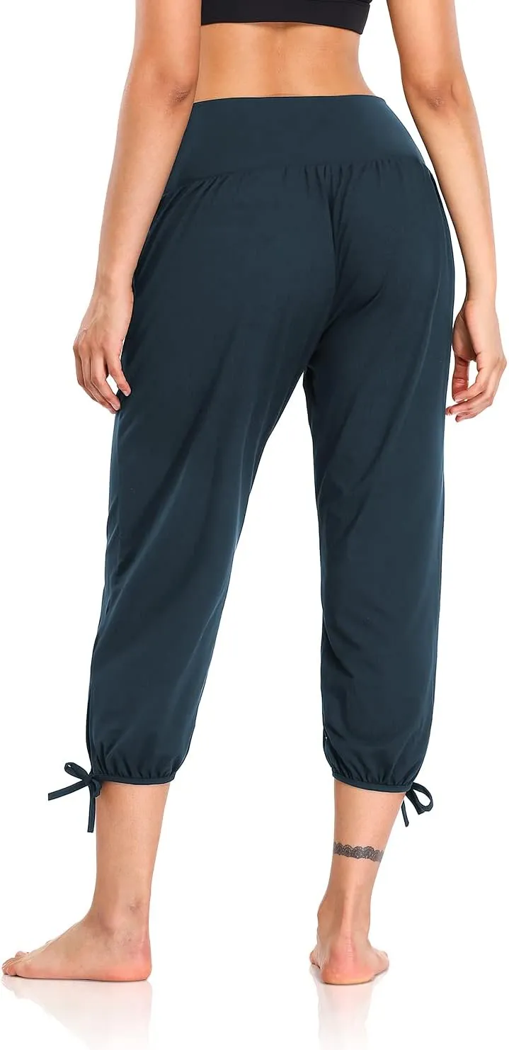 DIBAOLONG Womens Yoga Pants Capri Loose Workout Sweatpants Comfy Lounge Joggers with Pockets
