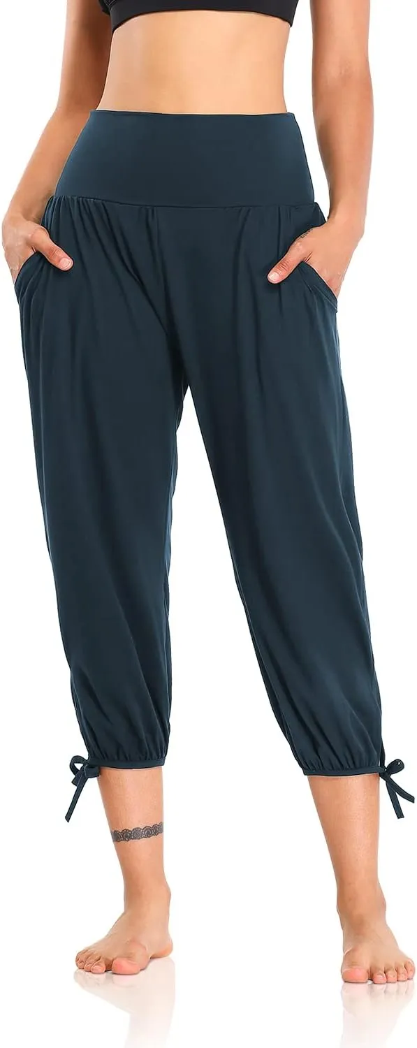 DIBAOLONG Womens Yoga Pants Capri Loose Workout Sweatpants Comfy Lounge Joggers with Pockets