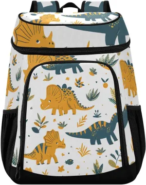 Dinosaur Plant Cooler Backpack Cooler Insulated Leak Proof Lunch Backpack 36 Cans Waterproof Soft for Men Women Picnic Hiking Camping Beach
