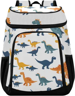 Dinosaurs Dino Doodle Cooler Backpack Cooler Insulated Leak Proof Lunch Backpack 36 Cans Waterproof Soft for Men Women Picnic Hiking Camping Beach