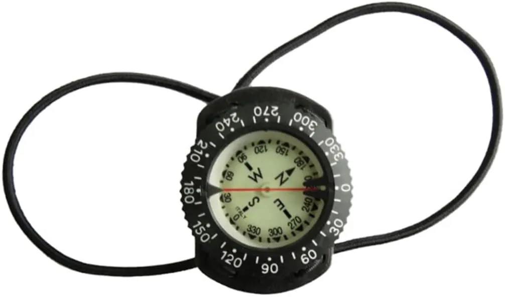 Dive Compass Scuba Wrist Compass Waterproof Compasses Underwater Navigation Compass with Bungee