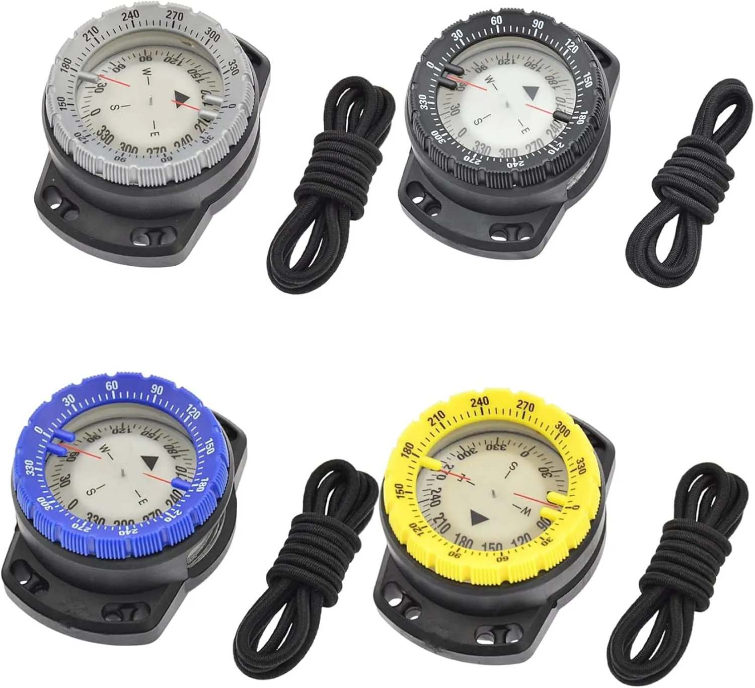 Diving Compass,Dive Compass Surfing Luminous Underwater 50M Wrist Compass Night Vision Waterproof Navigation Compass with Bungee
