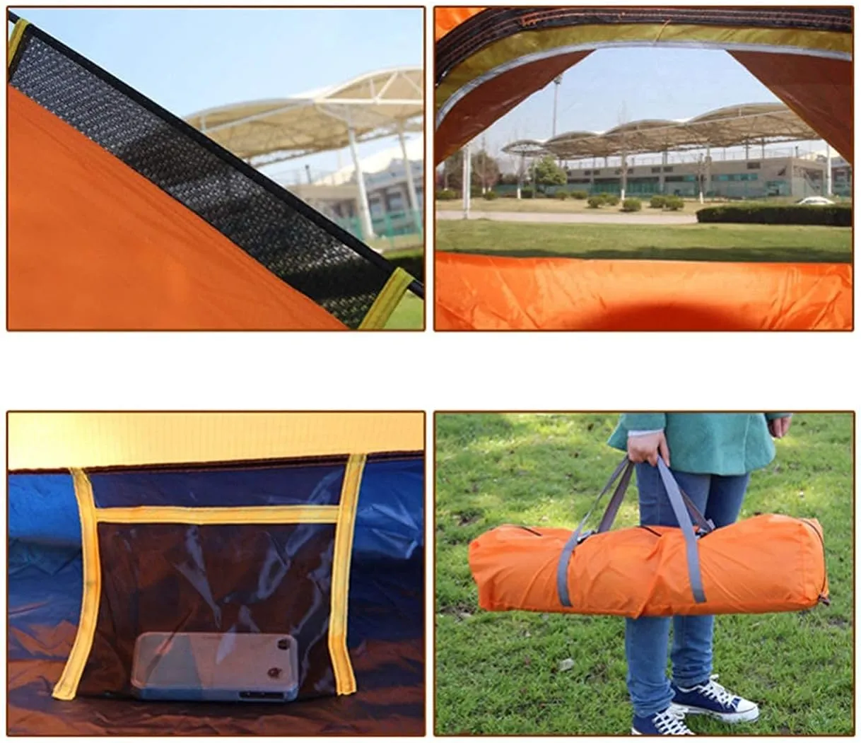 Dome Tent,Pop Up Tents for 2 to 4 Person Automatic Opening Double Layer Tent,Waterproof Camping Tents with Porch for Hiking Camping Outdoor
