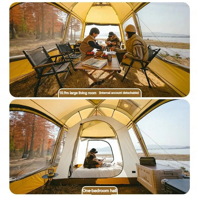 Double Layer Dome Tent with Fireproof Chimney