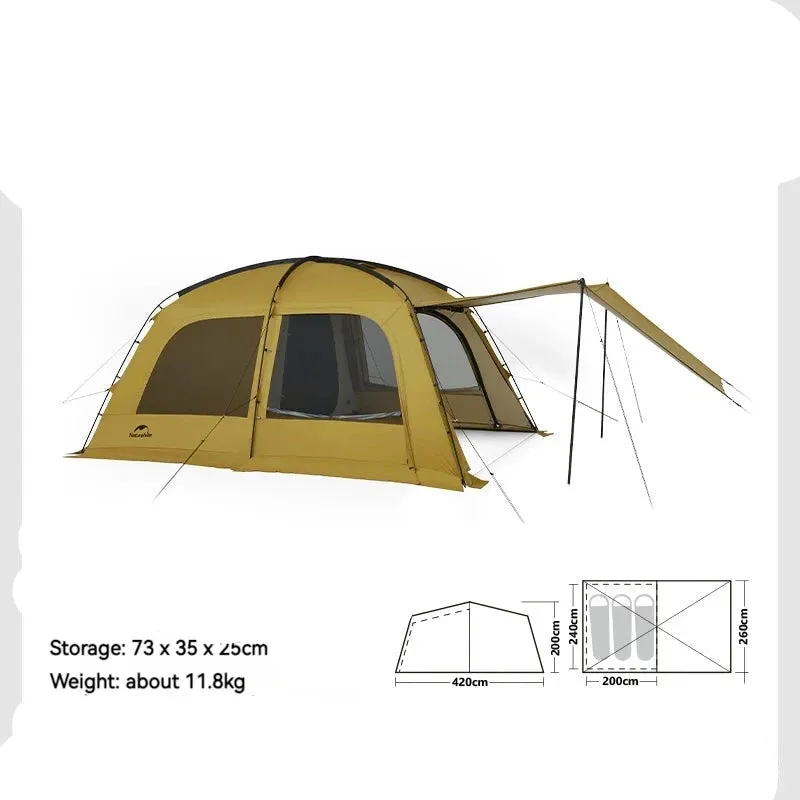 Double Layer Dome Tent with Fireproof Chimney